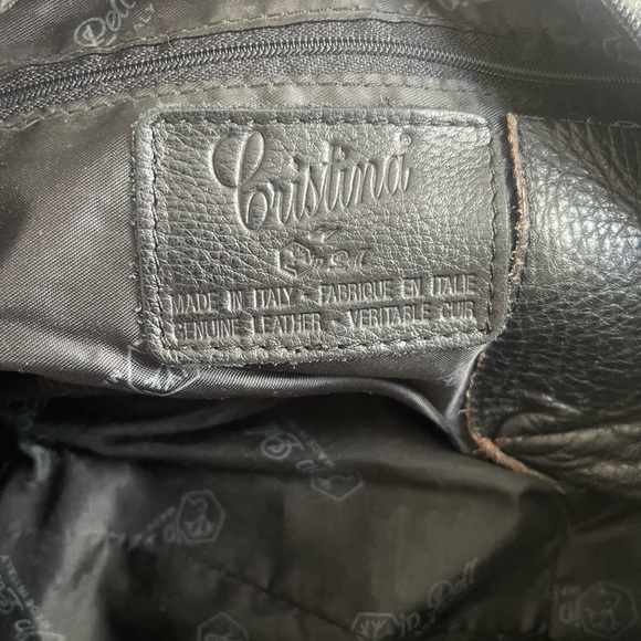 Cristina Made In Italy Black Leather Bag - Picture 8 of 16